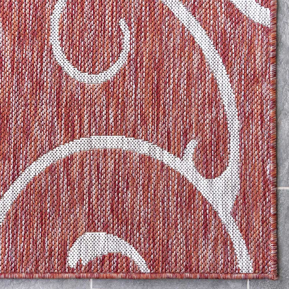 Gewebter Teppich aus PP mit Ornament Motiv - Rick