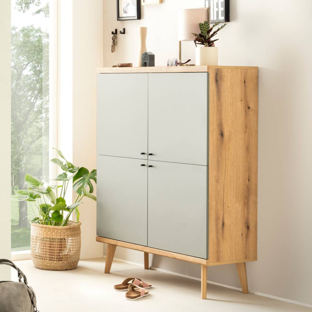 Garderobe und Highboard Set - Oliva (zweiteilig)