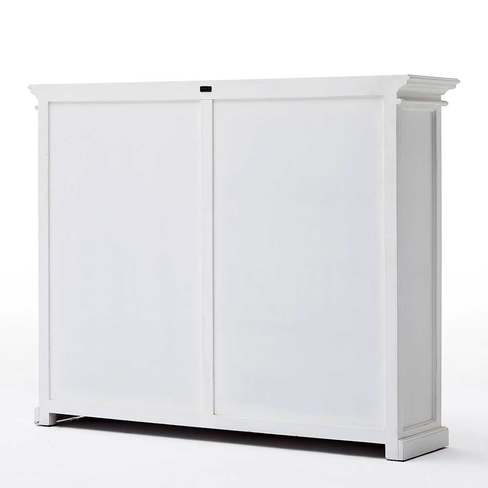 8-türiges Sideboard mit Glastüren Venzeno in Weiß