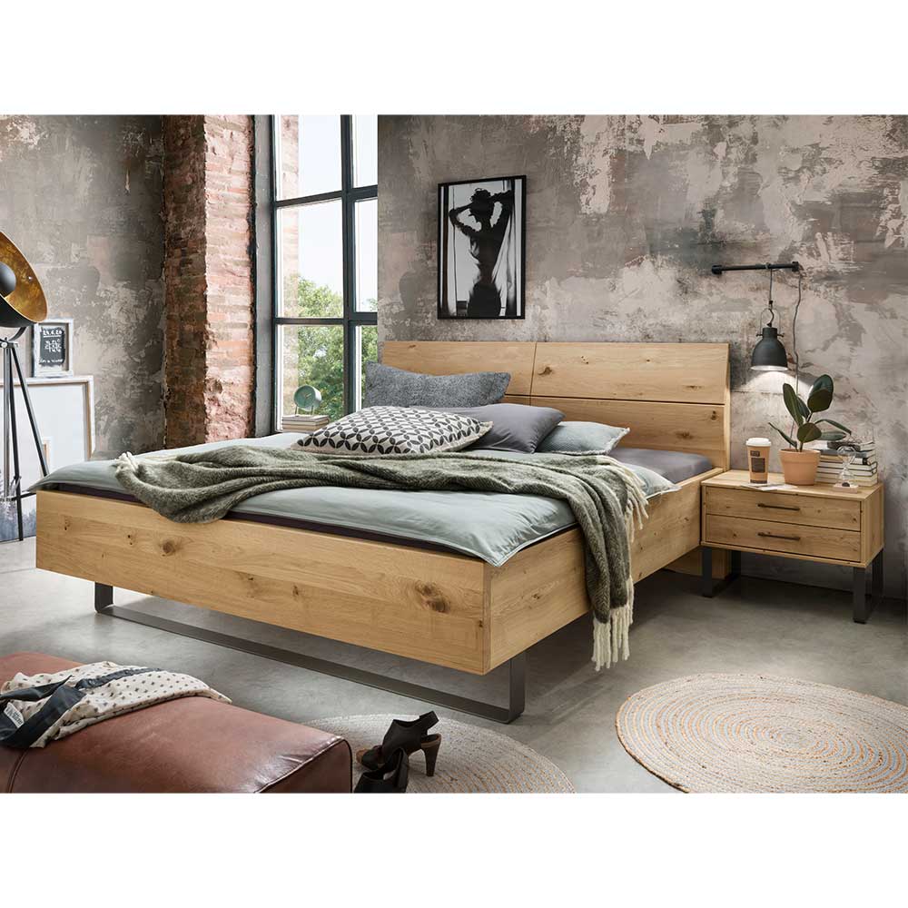 140 cm breites Bett im Industry Style - Siestago