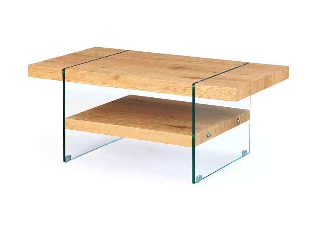 Couchtisch mit Wangen-Gestell aus Glas - Telrama