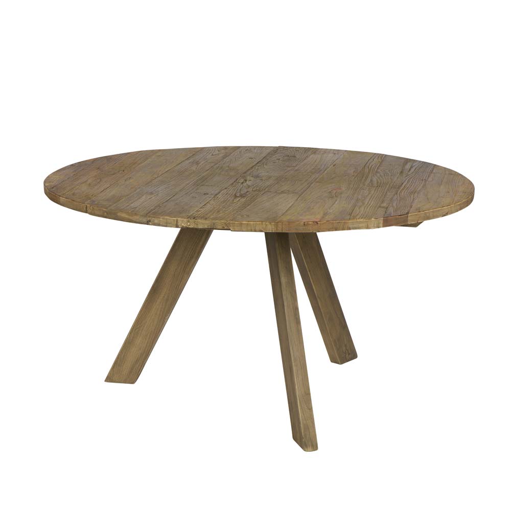 Runder Holztisch aus Ulme Massivholz - Luvena