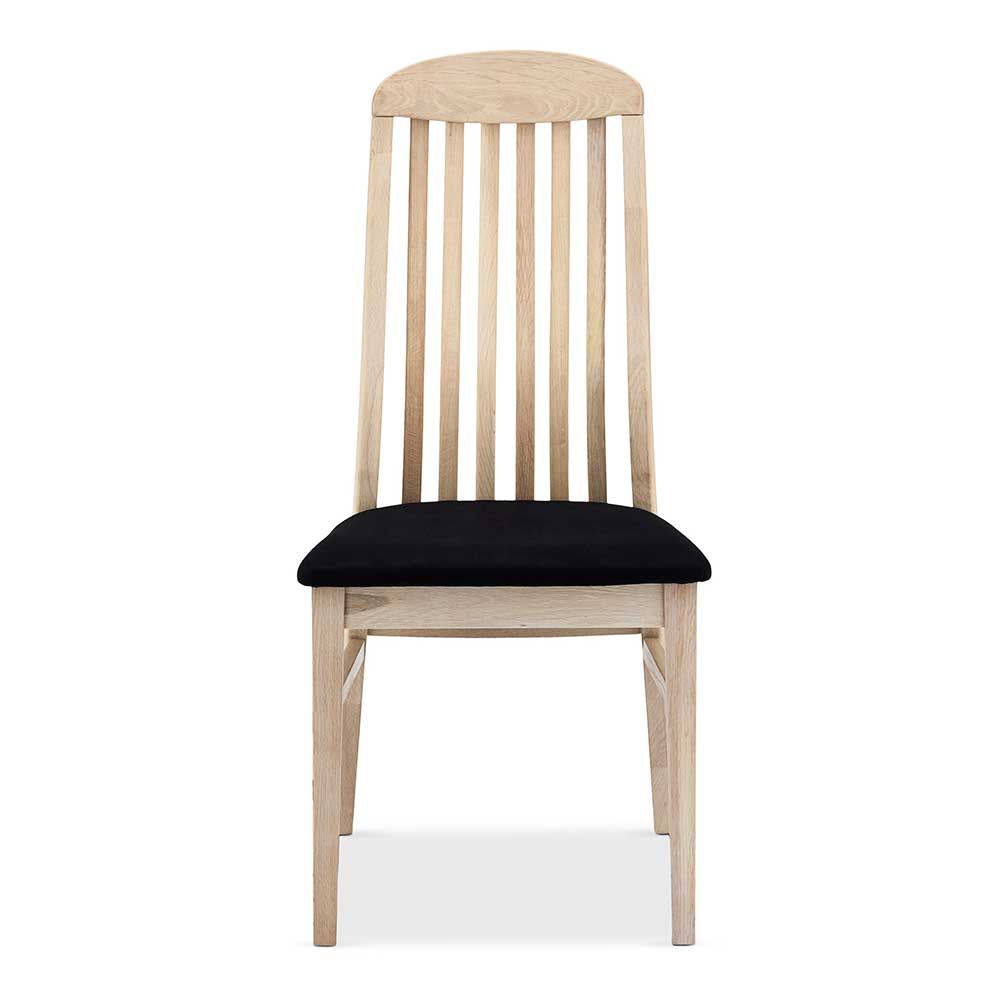 Eiche Stühle mit Kunstledersitz - Docrona (2er Set)