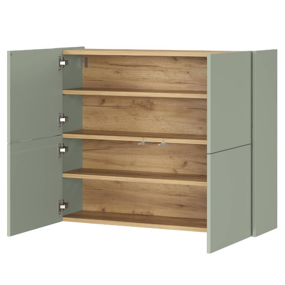 Hängender Dielenschrank in Graugrün - Eccossi