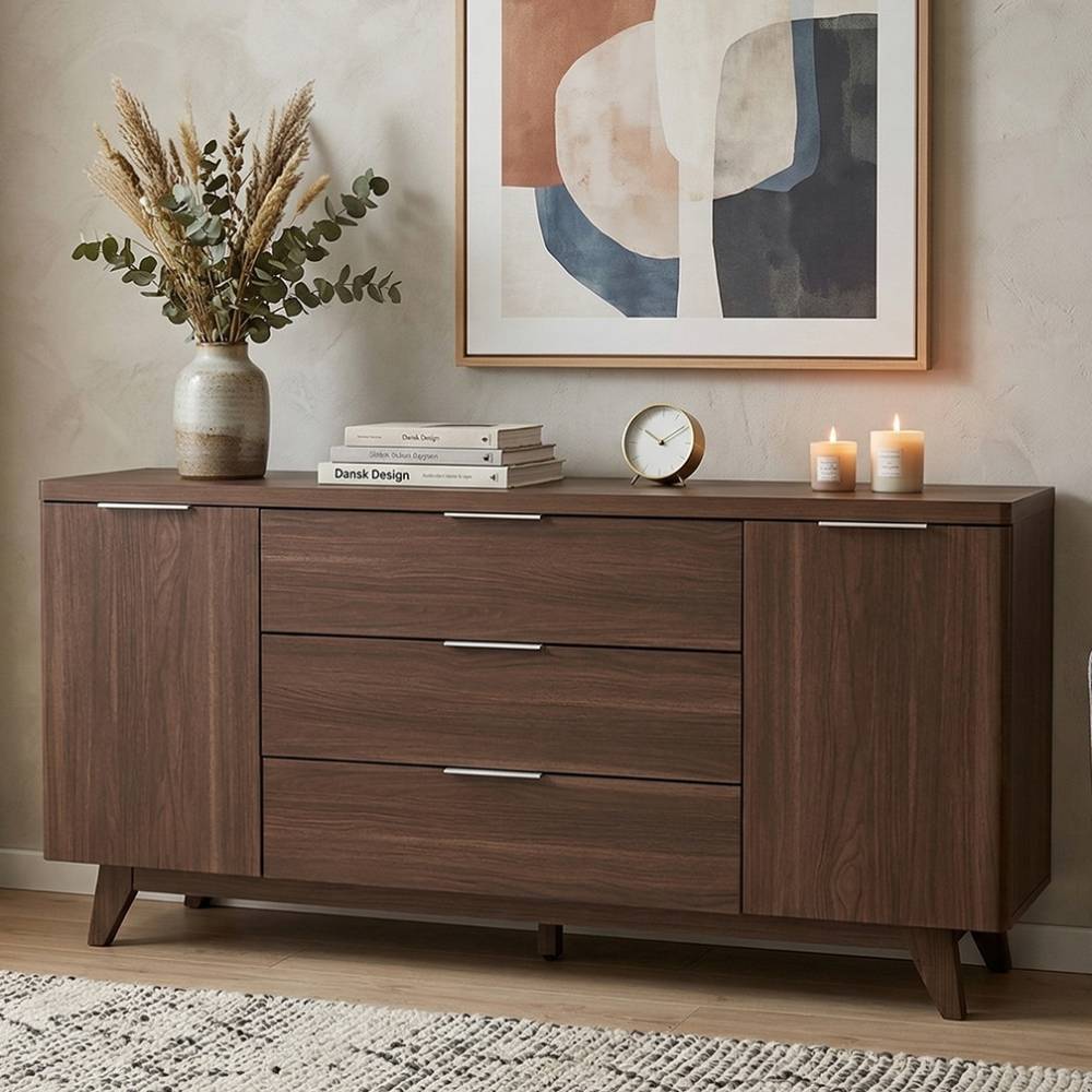 Sideboard in Walnuss Holzoptik - Leoyaro