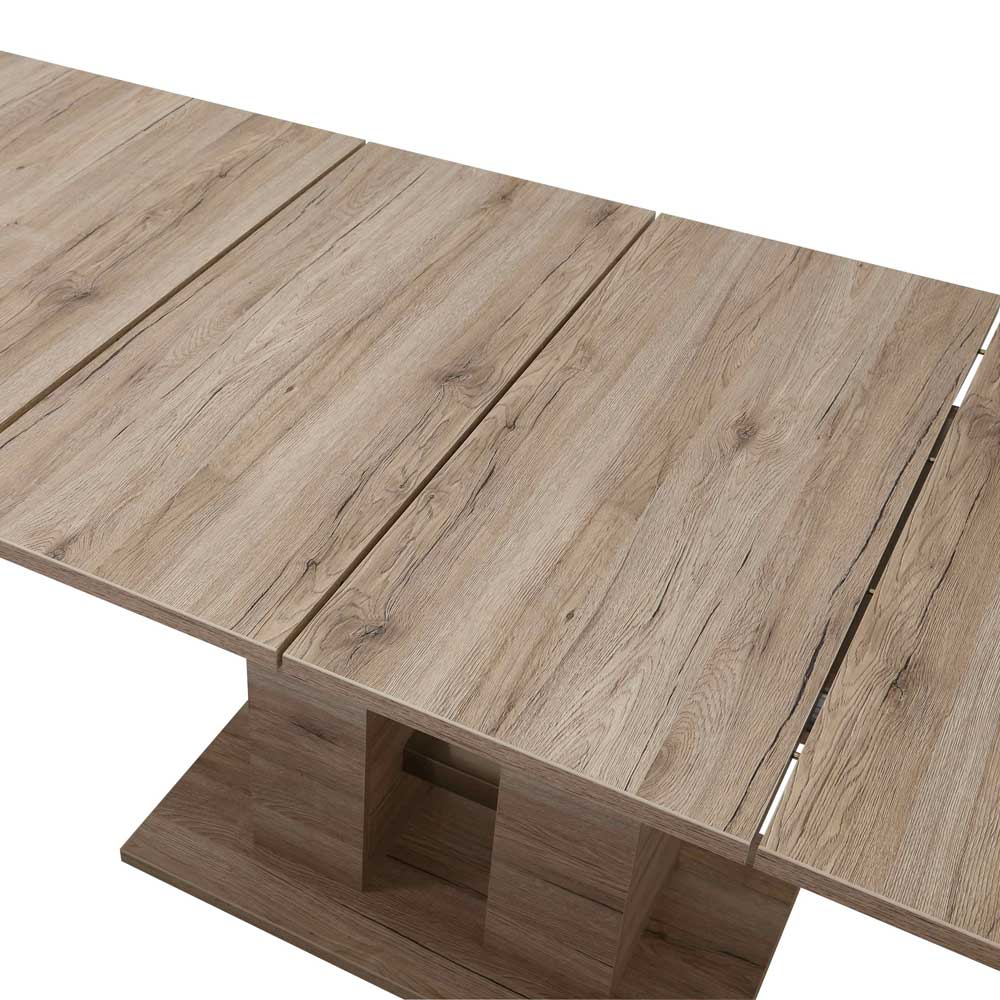 Verlängerbarer Säulentisch in Holz Optik - Seefeld