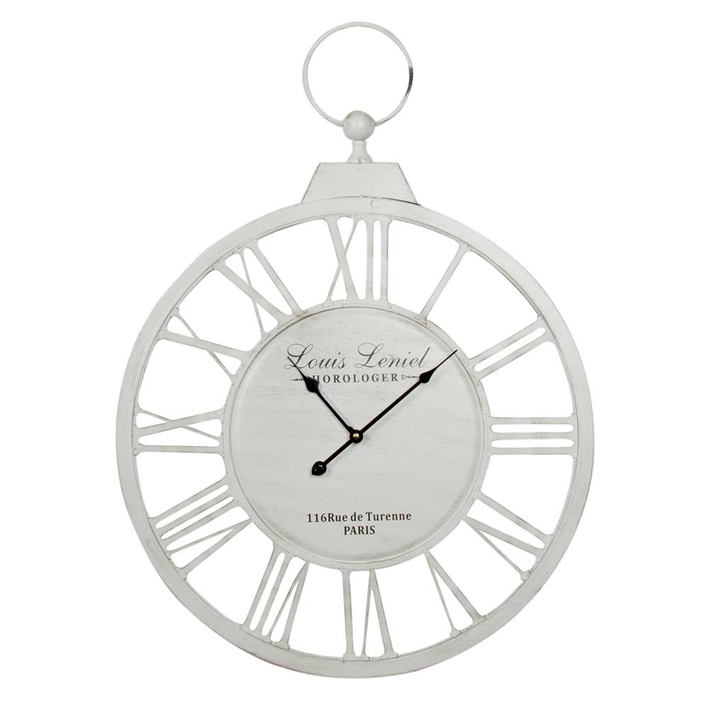 Uhr aus Metall im Vintage Design - Oliva