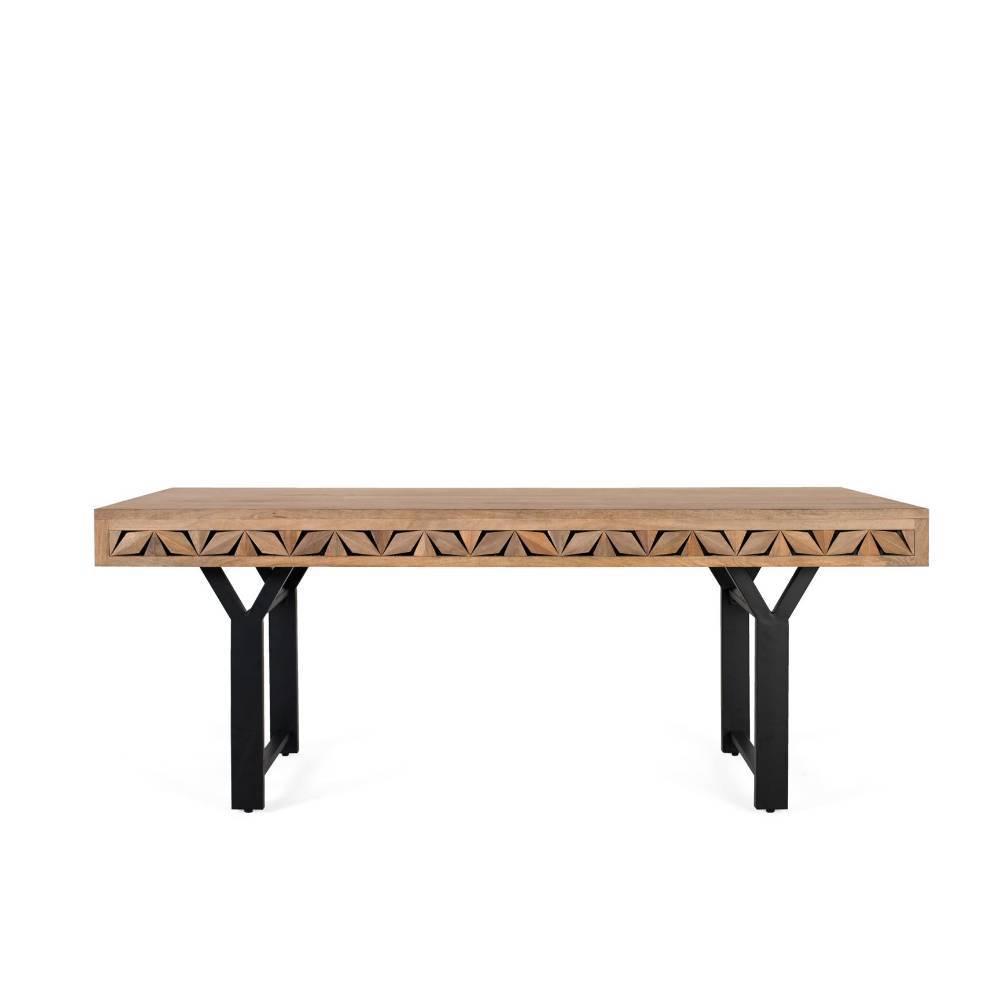 200x100 Designtisch aus Mangobaum Massivholz - Trian