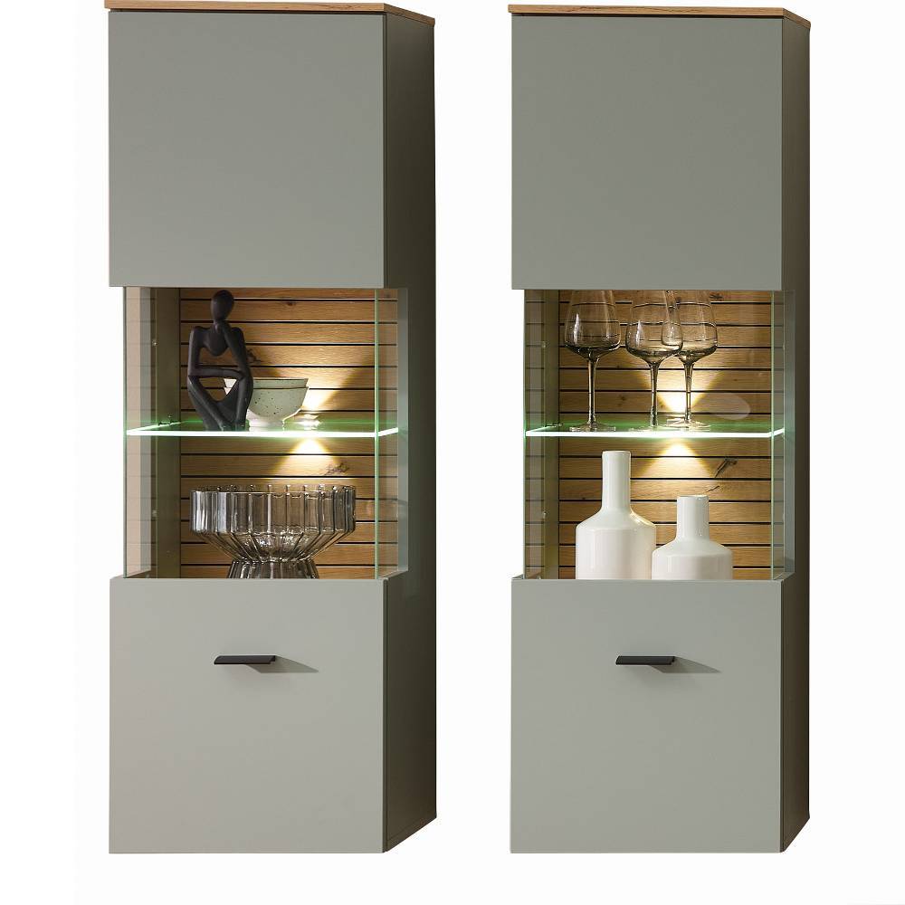 Wohnzimmermöbel Anbauwand Set - Halimi (siebenteilig)