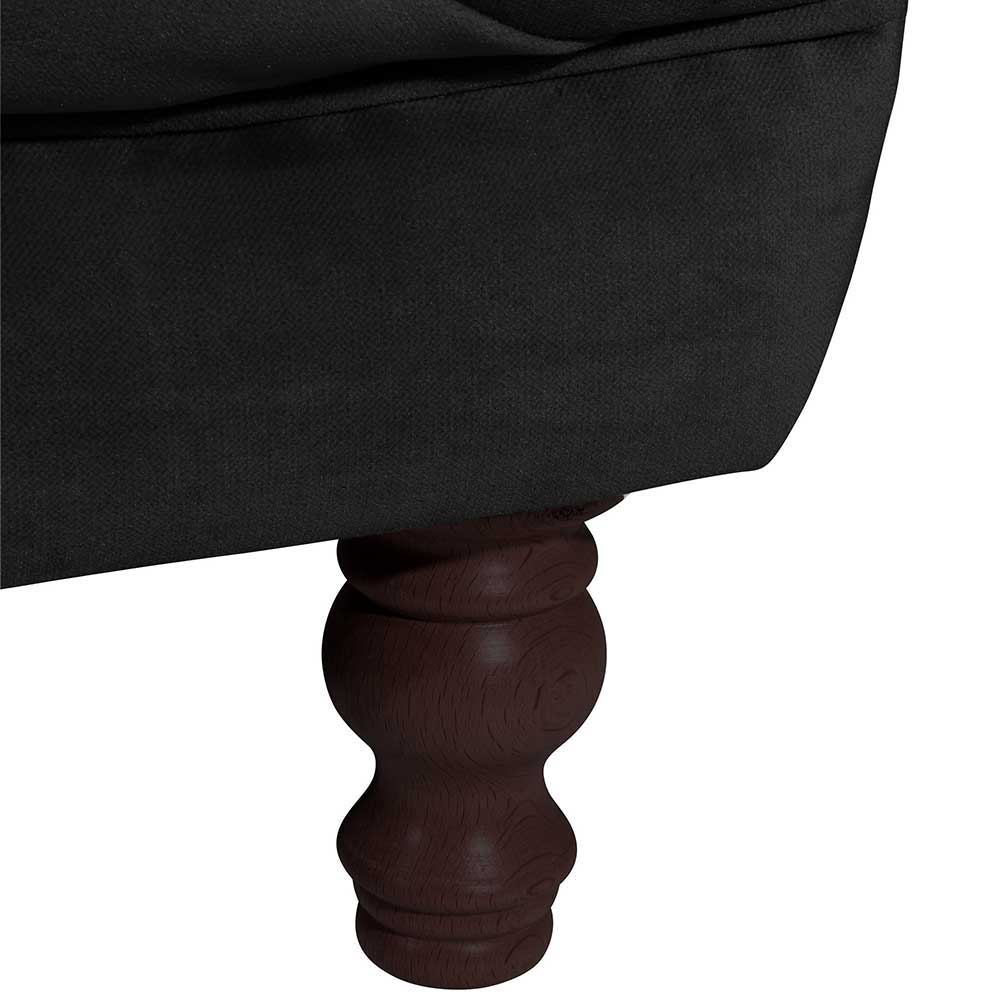 Schwarzer Big Sessel im Barock Design - Isipia