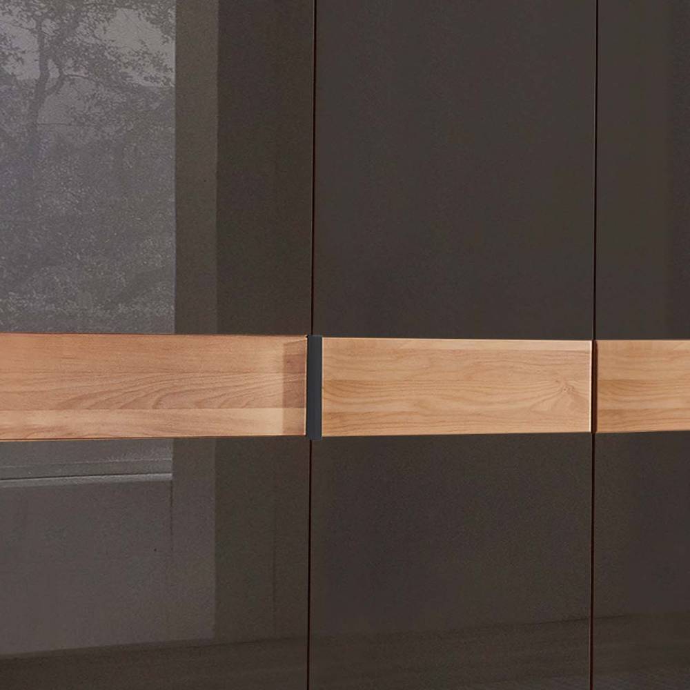 7-türiger Schlafzimmerschrank mit Glas Front - Hung