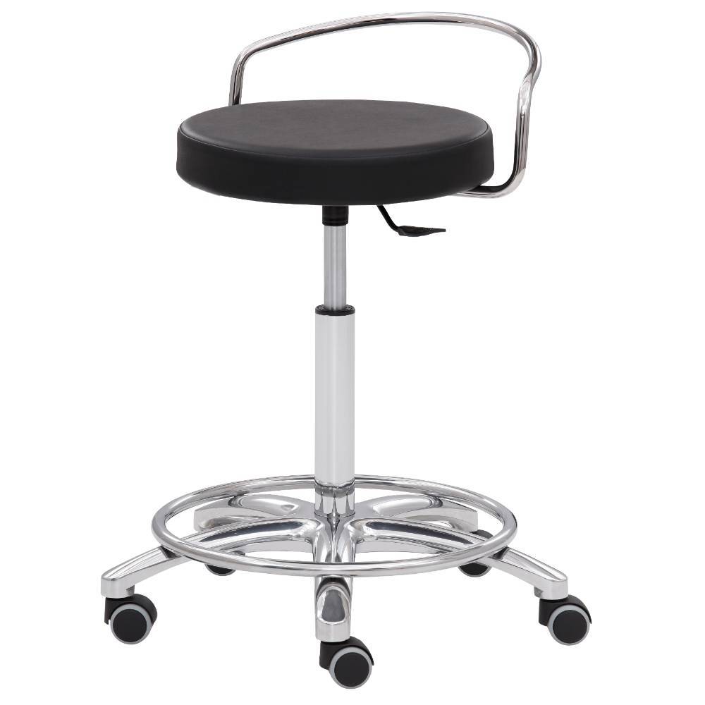 Office Drehhocker in Schwarz Kunstleder - Brixx