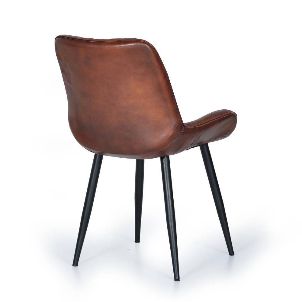 Leder-Polsterstühle mit Steppungen - Madison