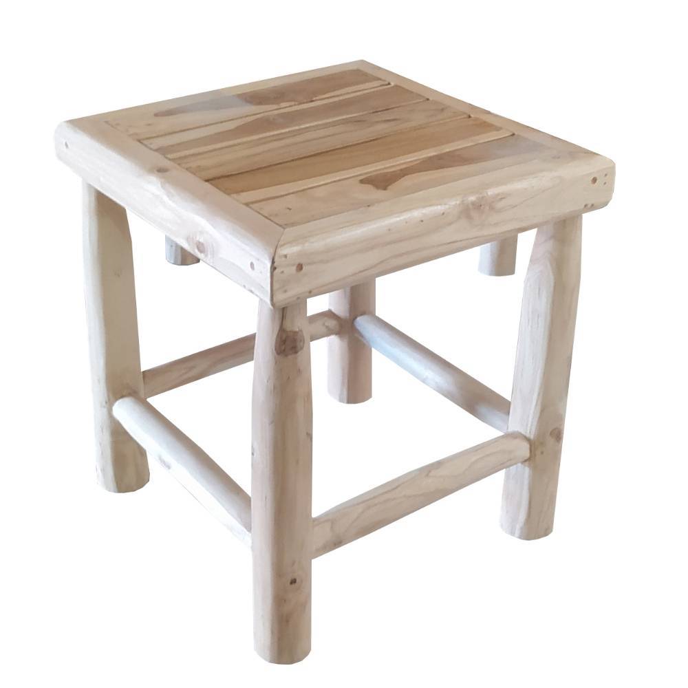 Quadratischer Beistelltisch aus Teak Massivholz - Shuffle