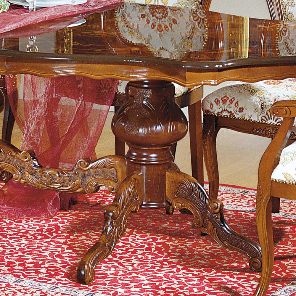 Barock Esszimmer Gruppe Magari mit ovalem Tisch (sechsteilig)