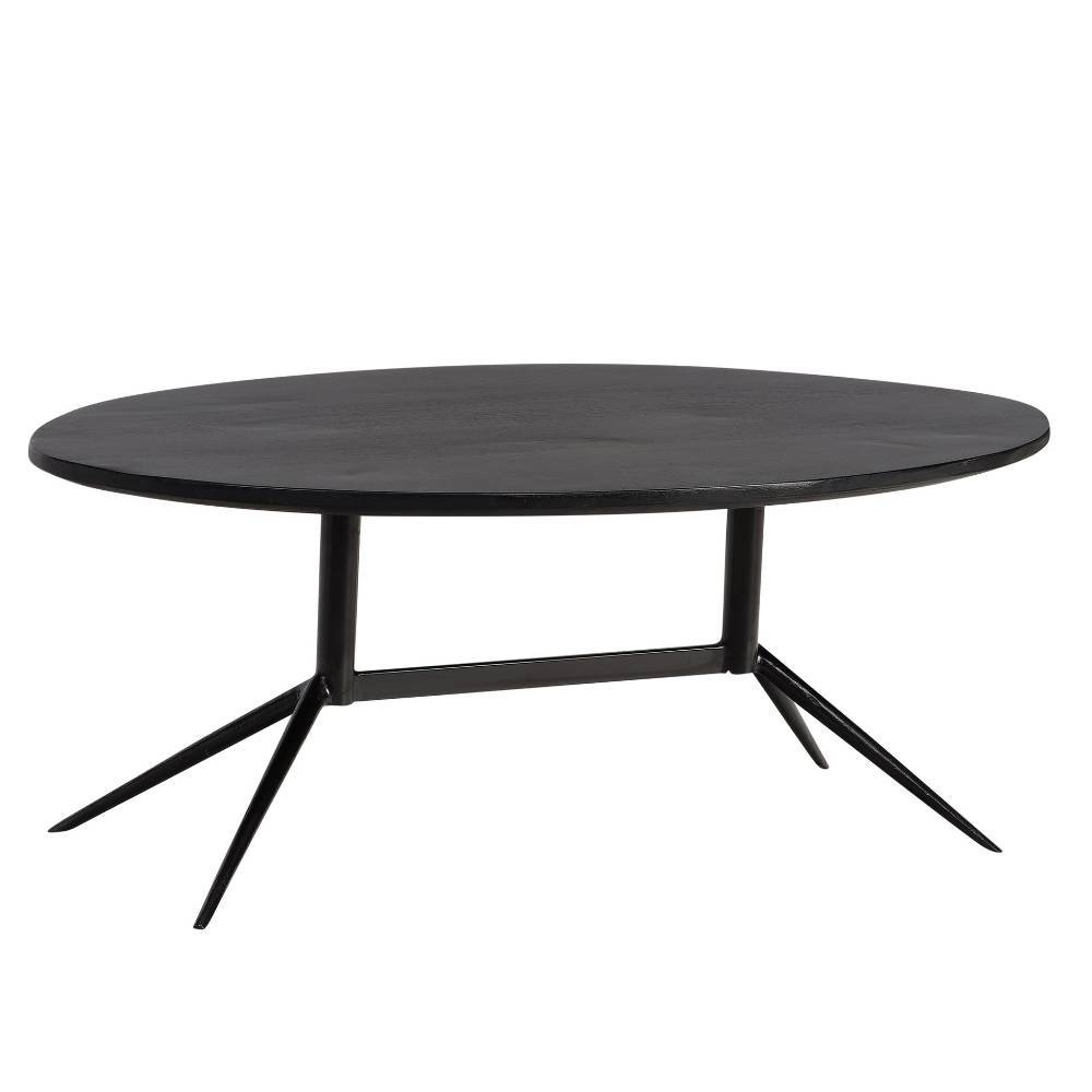Ovaler Couchtisch in Schwarz - Zigarros