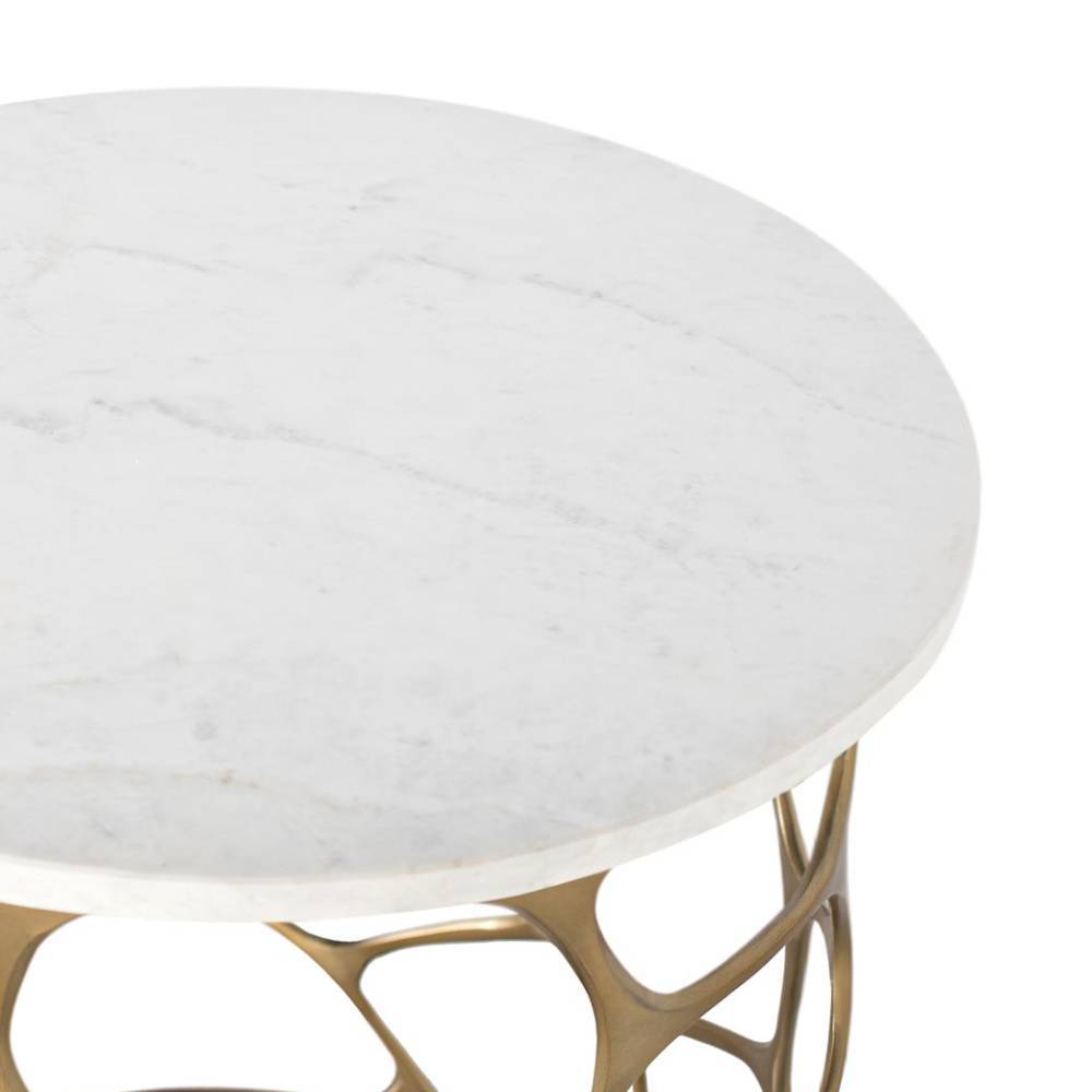 Design-Beistelltisch mit Marmorplatte - Facheto