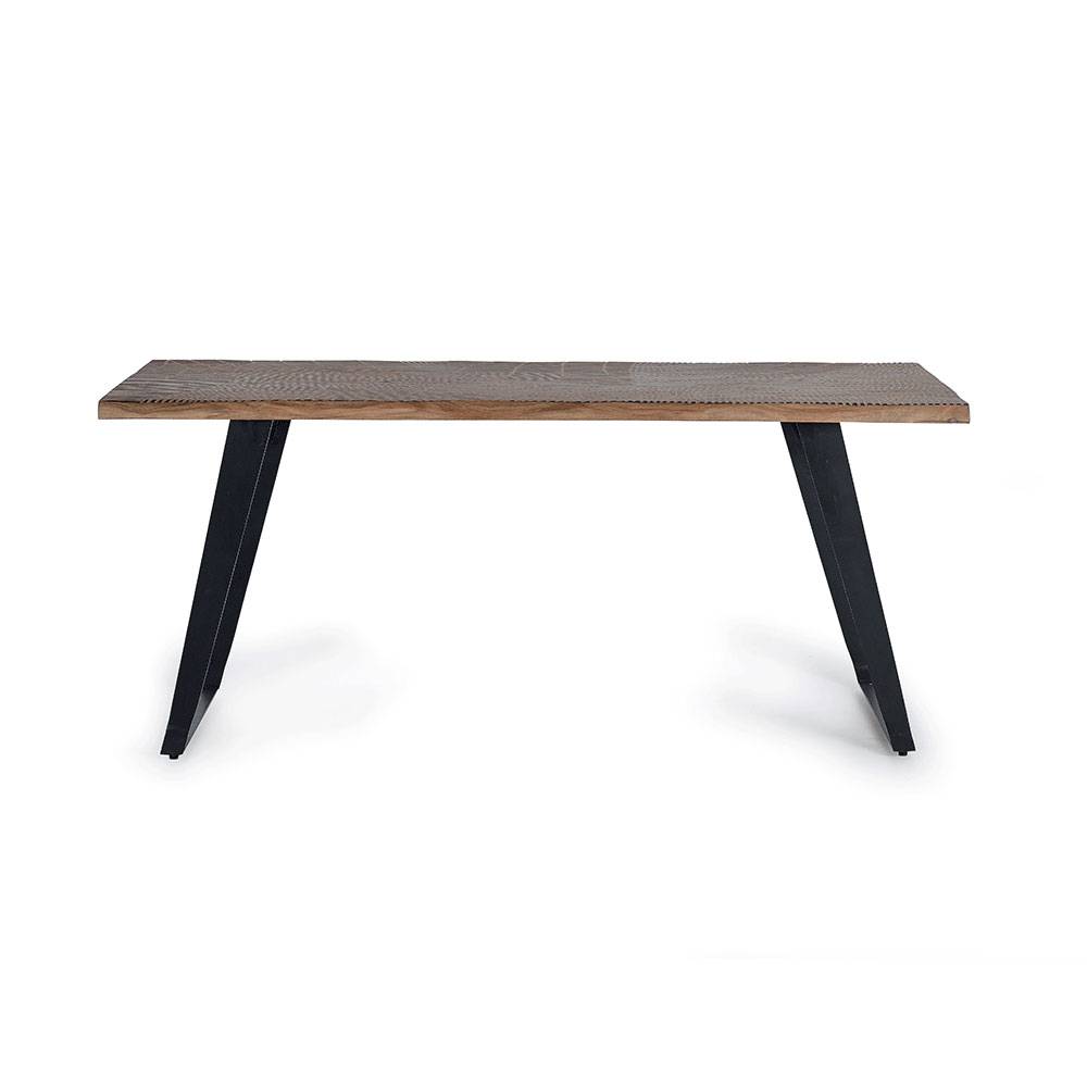 Design Esszimmertisch mit Baumkante Akazie - Merlan
