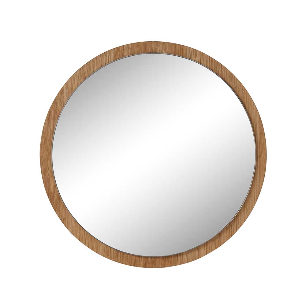 Runder Spiegel mit Eichenholz - Kopiana
