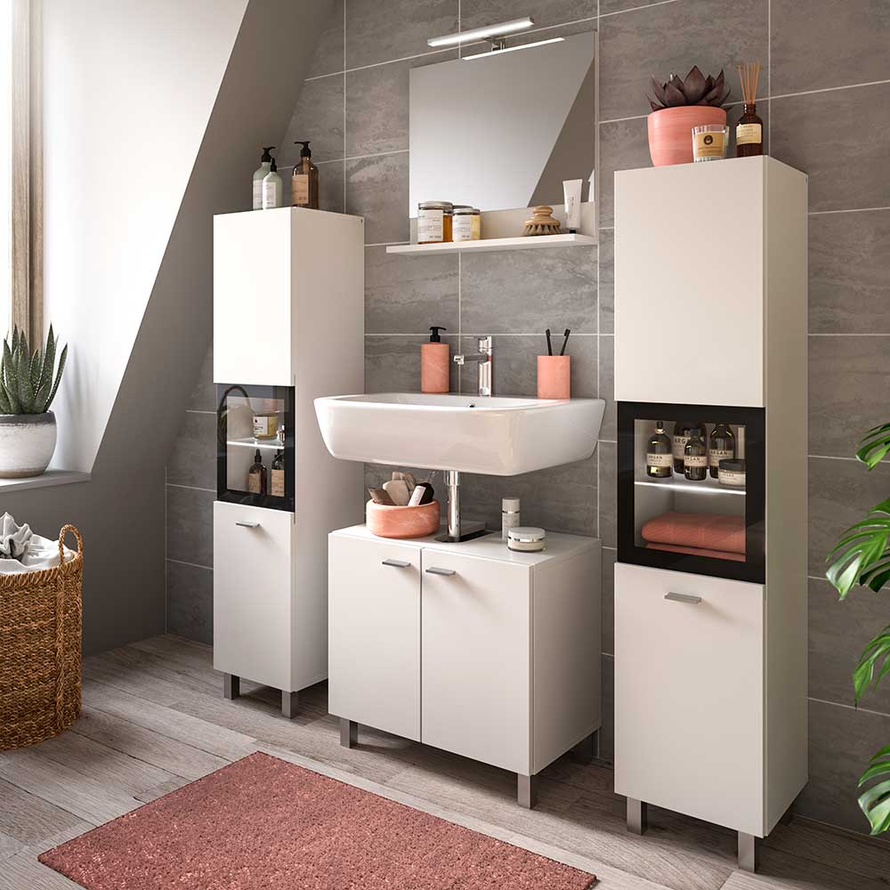 Badezimmermöbel-Kombi in Weiß - Harmone (vierteilig)