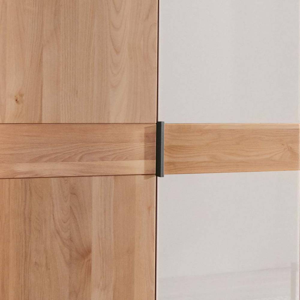 7-türiger Kleiderschrank in Weiß Glas - Dilacco