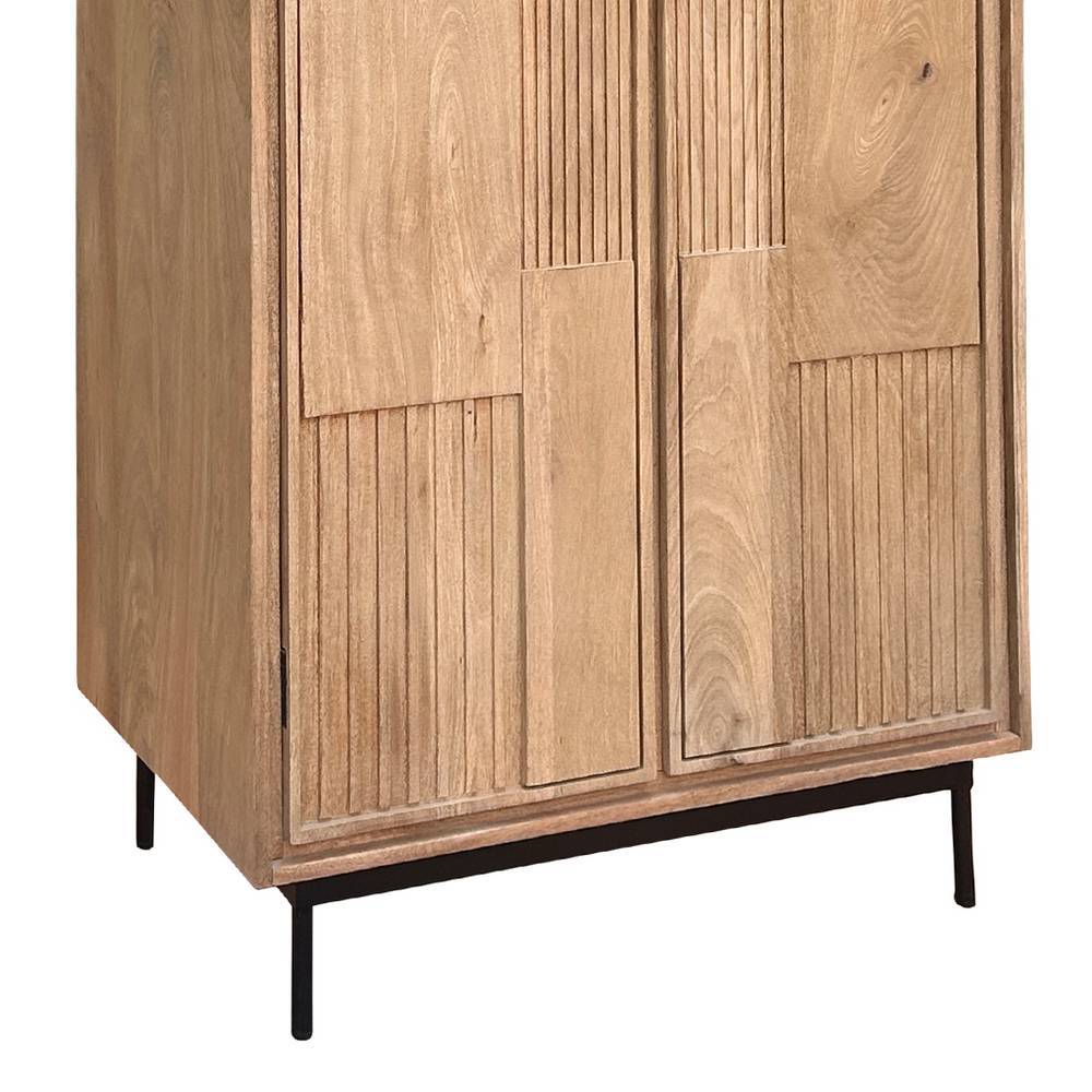 Dielenschrank aus Mangobaum Massivholz - Peravia