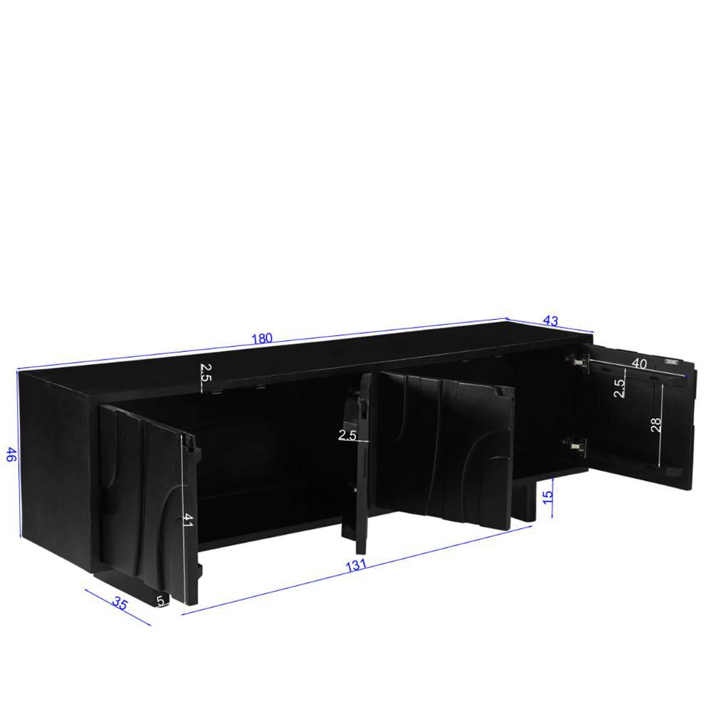 Design-TV-Lowboard mit vier Türen - Oglio
