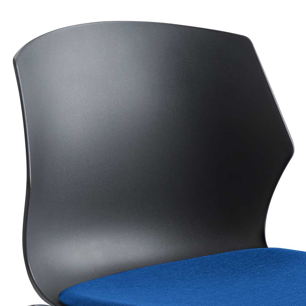 Stapelbarer Stuhl in Anthrazit & Blau - Ernestan