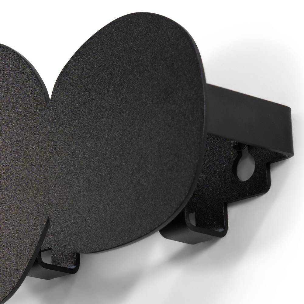 Robuste schwarze Garderobenhaken aus Metall für die Wandmontage im Flur – Sarnano