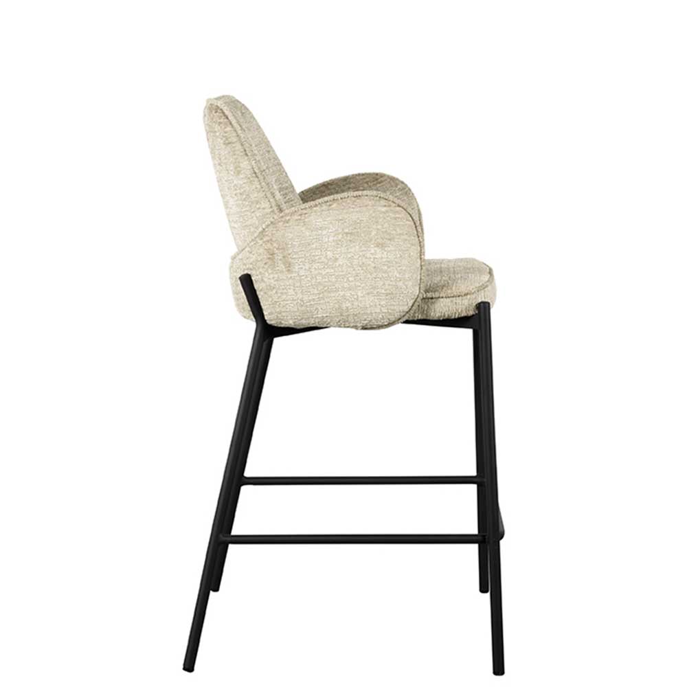 Struktursamt Barstuhl in Beige - Crossing (2er Set)