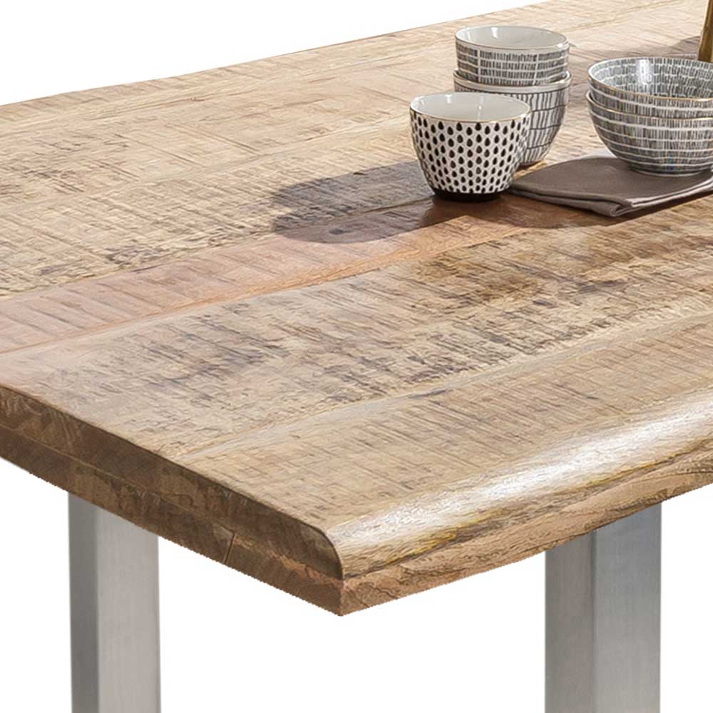 Esstisch aus Mango Holz mit Baumkante - Matic