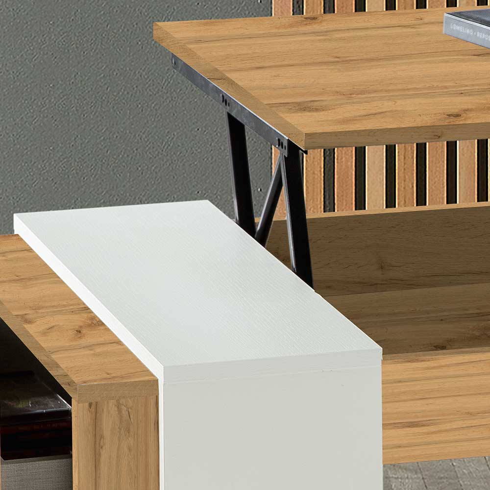 Wohnzimmer Tisch mit Tischplatte zum Hochklappen - Lili