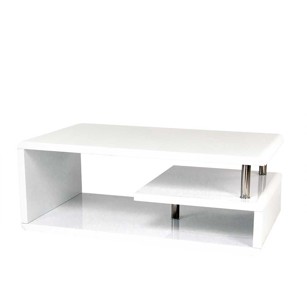 Wohnzimmer Tisch in Weiß hochglänzend - Vallee