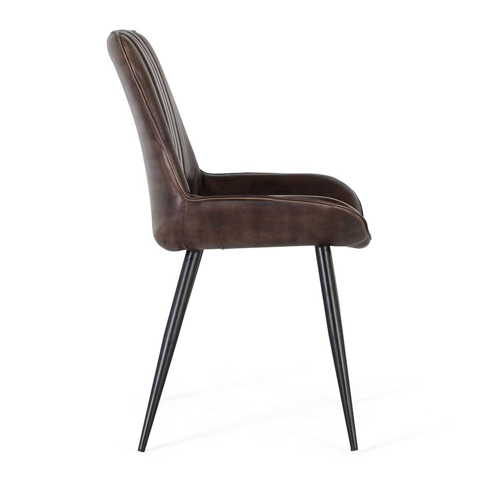 Lederstuhl im Retro-Design - Hocumola