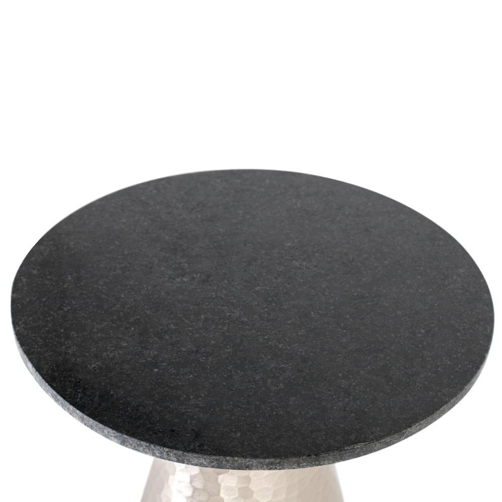 Design-Beistelltisch aus Marmor in Schwarzgrau - Lylian