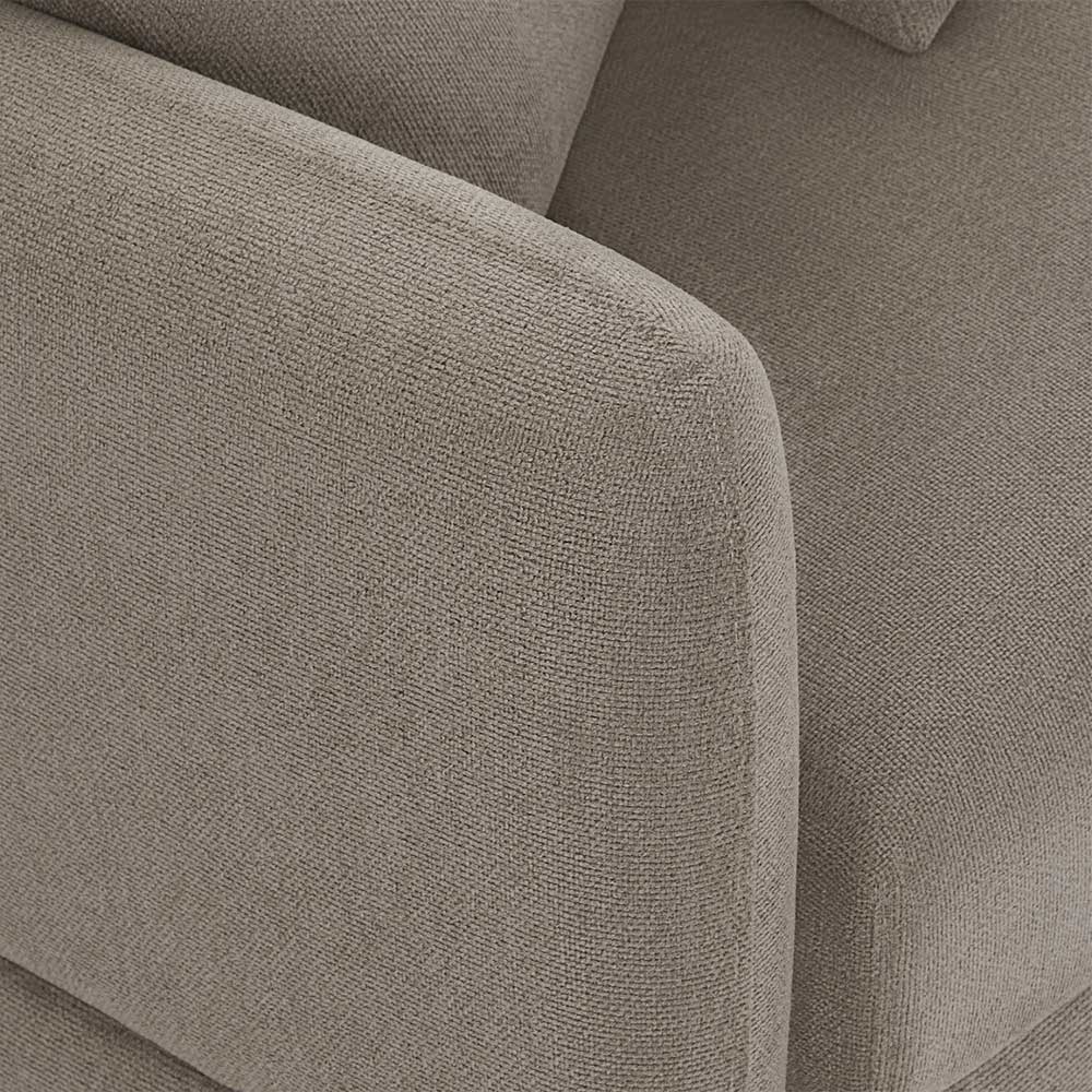 Taschenfederkern Eckcouch in Beige - Kosmyna
