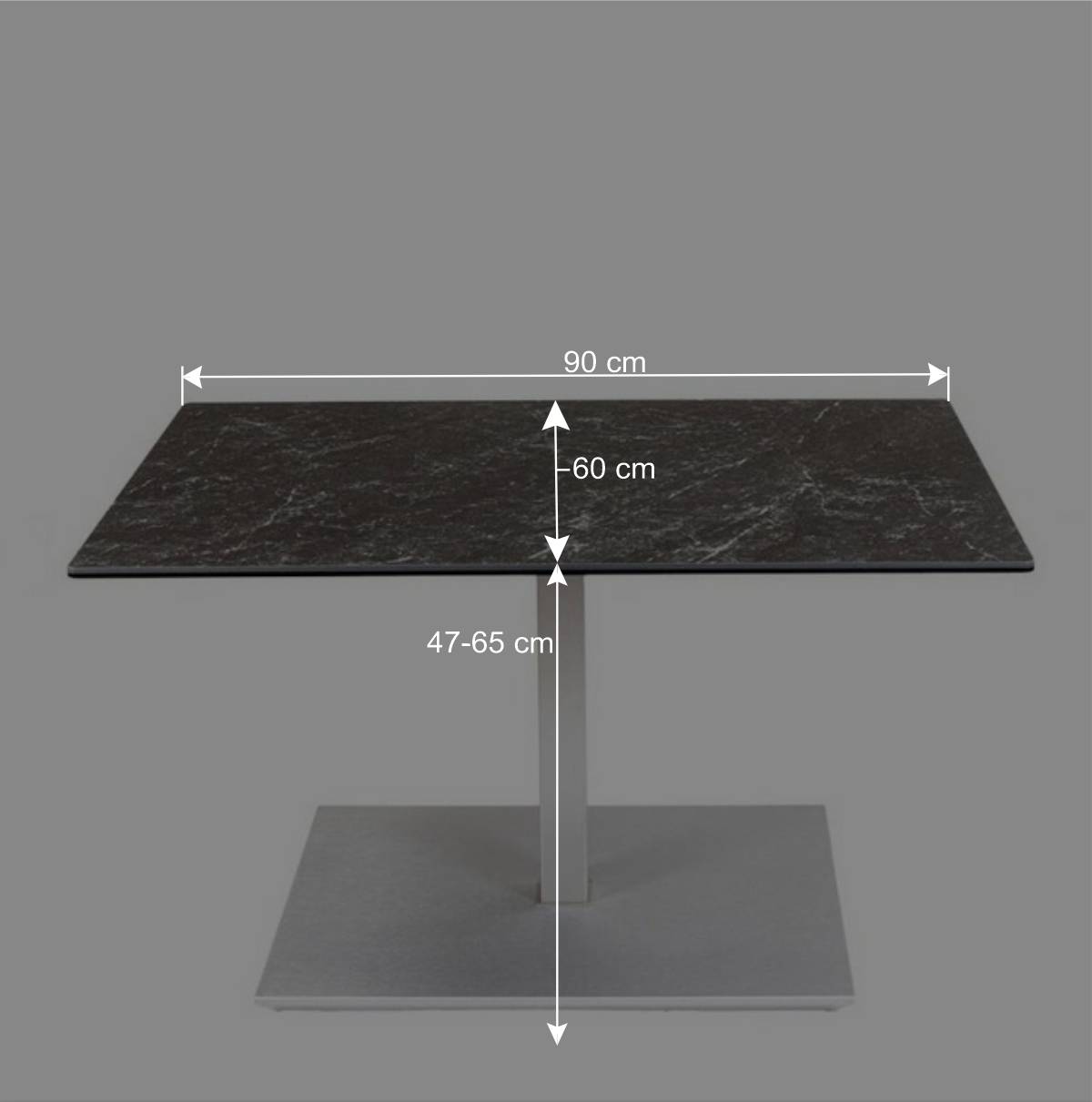 Höhenverstellbarer Couchtisch mit Glas Keramik - Fitty