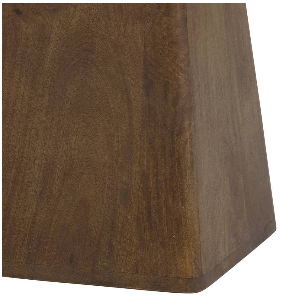 Quadratischer Couchtisch-Standfuß aus walnussbraunem Massivholz – Babsi