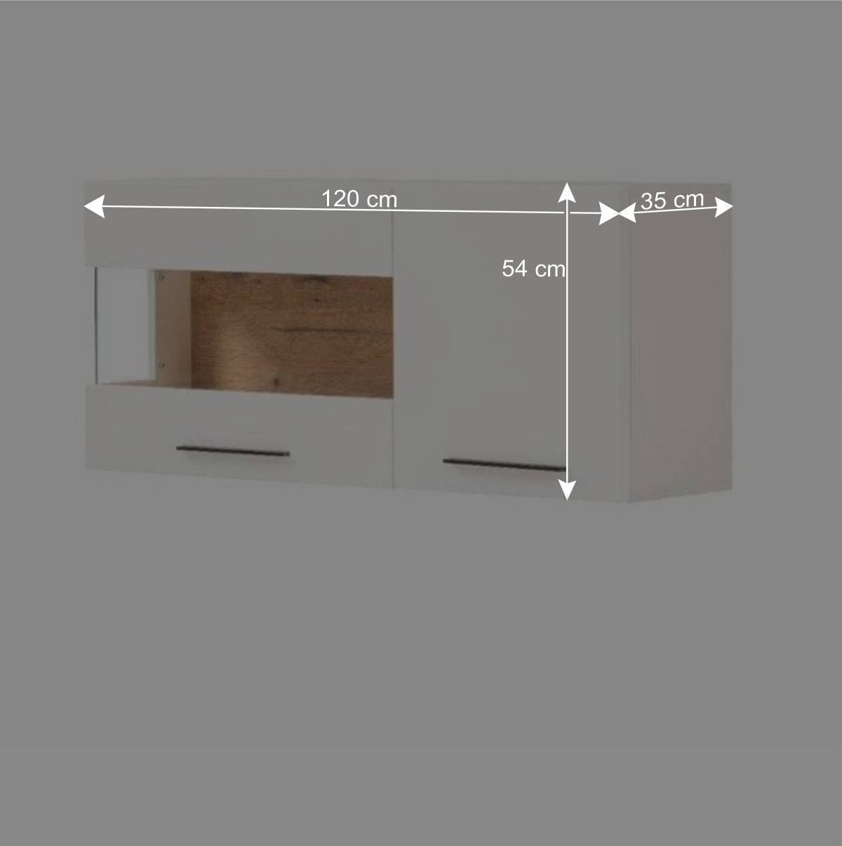 Design Wohnwand in Weiß - Acke (vierteilig)
