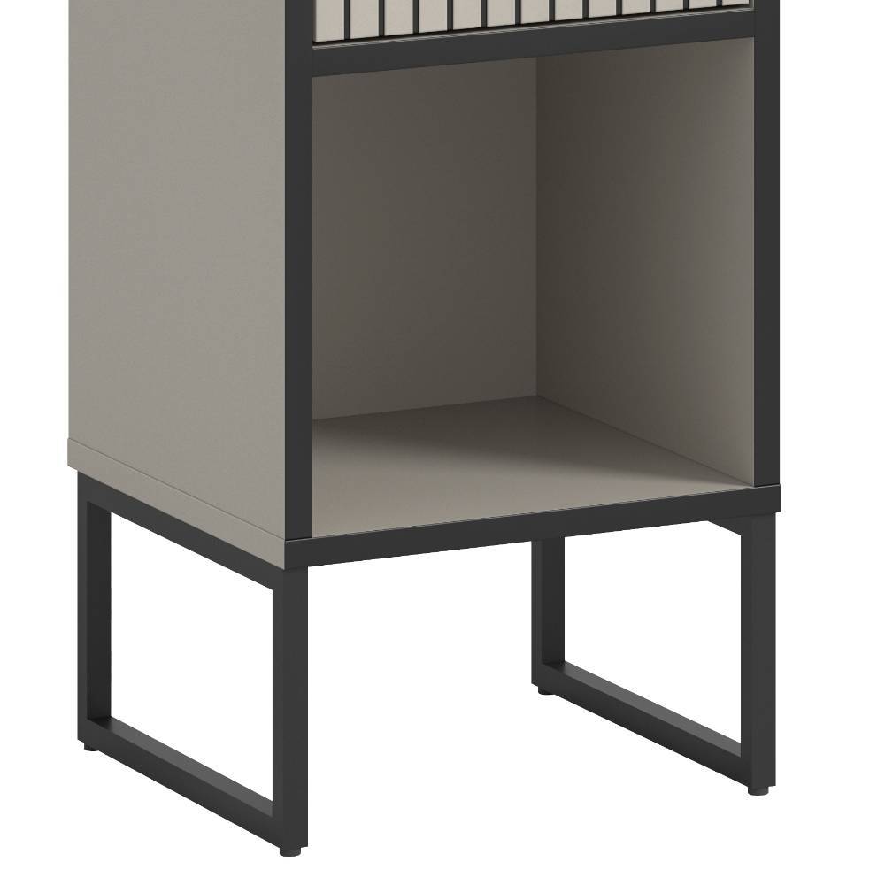 Design-Badezimmer-Hochschrank in Hellgrau - Xena