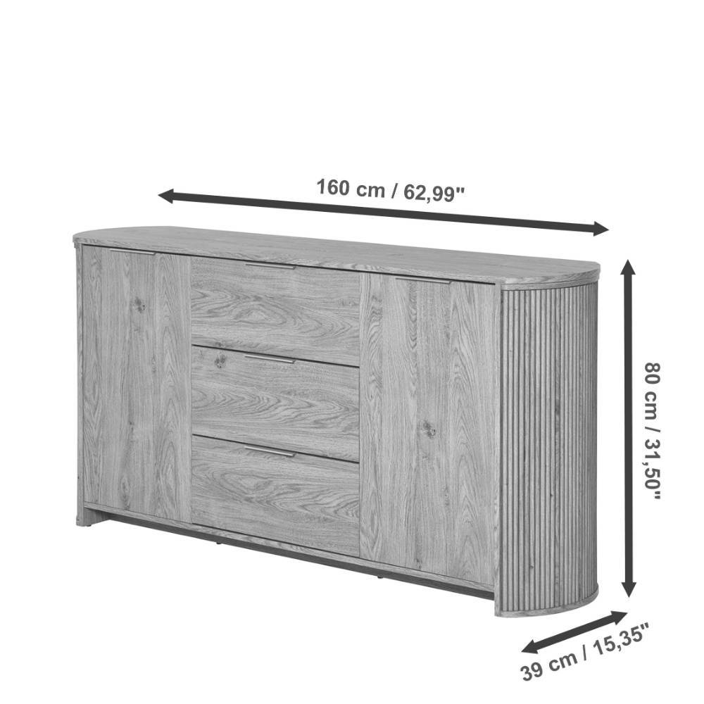 Design-Sideboard in Eichefarben - Nueva