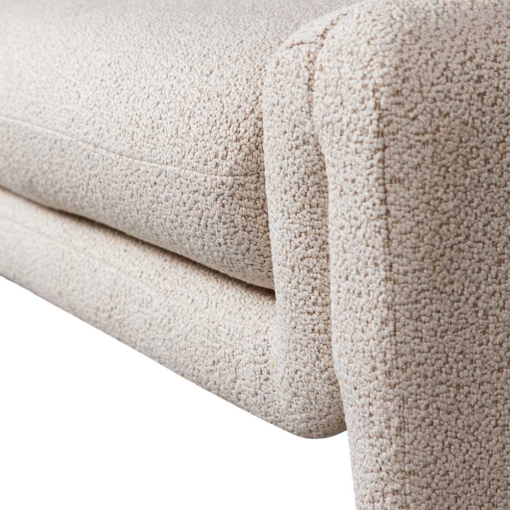 Skandi Polsterbank in Beige Strukturstoff - Greta