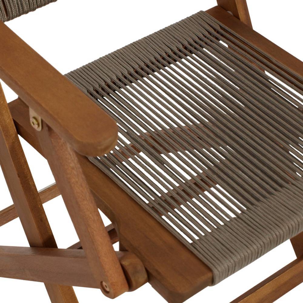 Scandi Chic Gartenstühle mit Kordel Bespannung - Sacalobra (2er Set)