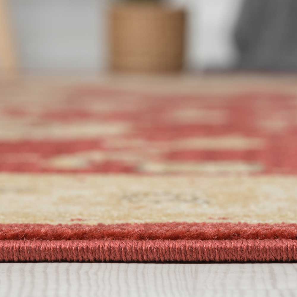 Orient Teppich in Dunkelrot und Beige - Malaya
