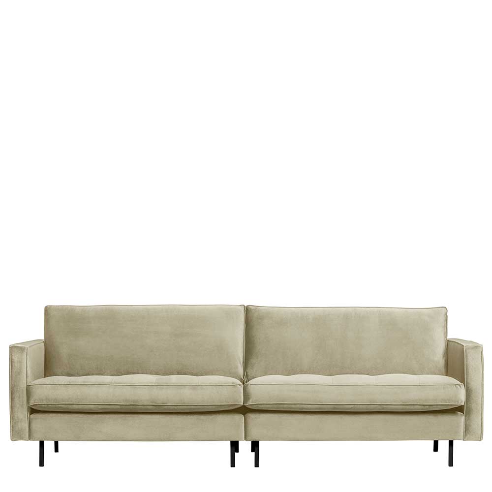 Dreisitzer Sofa in Graugrün Samtstoff - Vontada