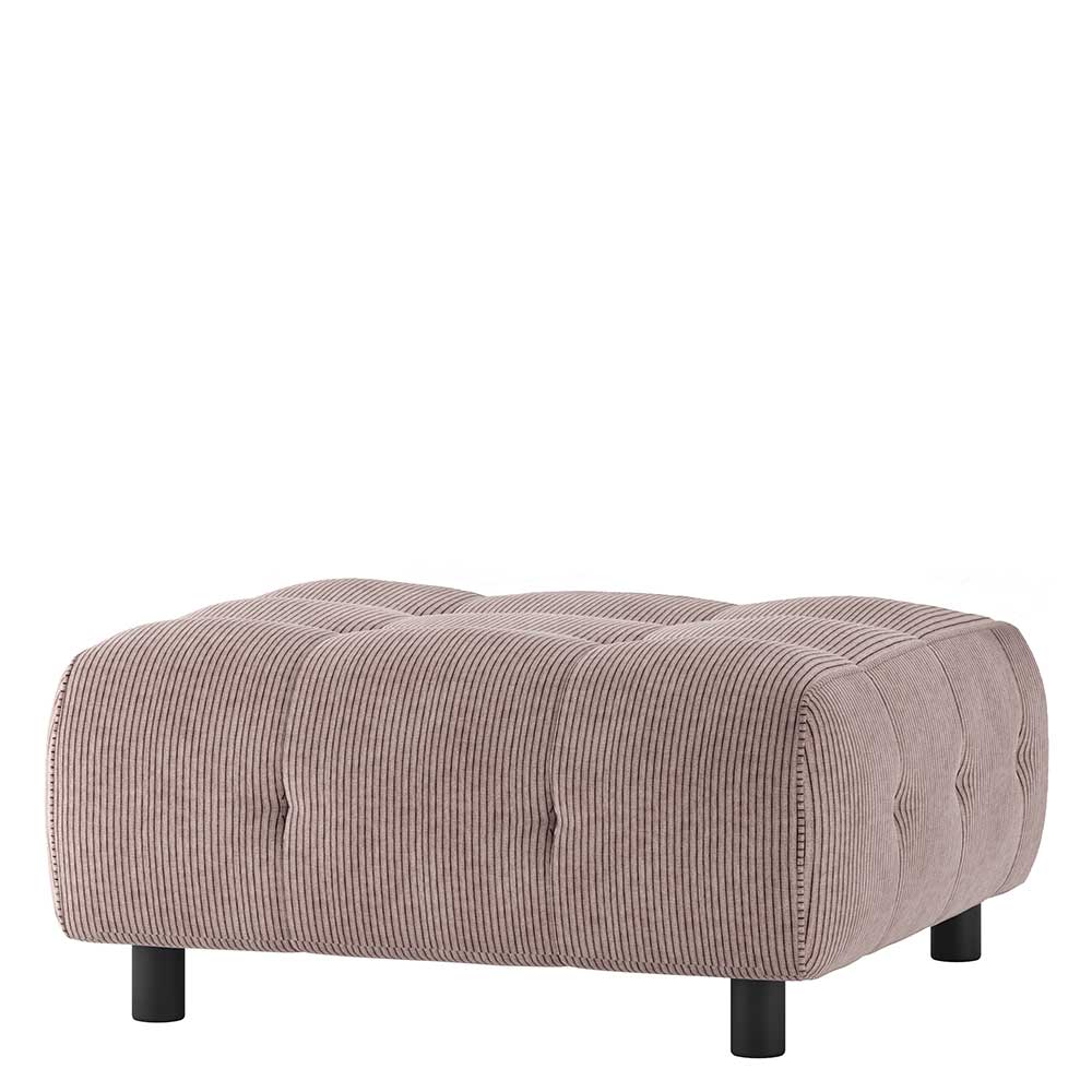 Couch Polsterhocker in Mauve Cord - Samorah