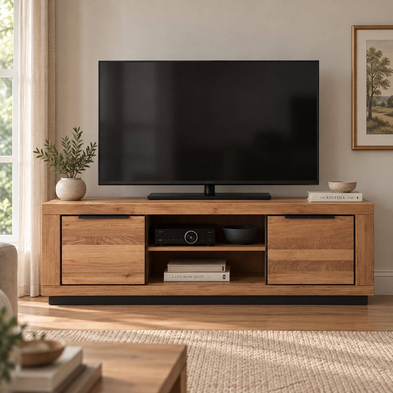 TV-Lowboard in Wildeiche teilmassiv - Vlacoma