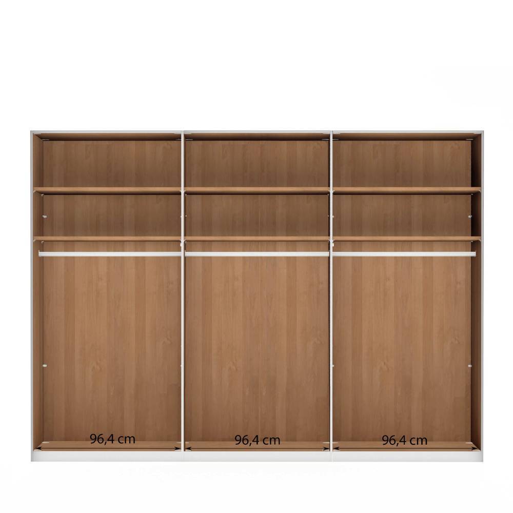 6-türiger Schlafzimmer-Kleiderschrank in Erle - Murray