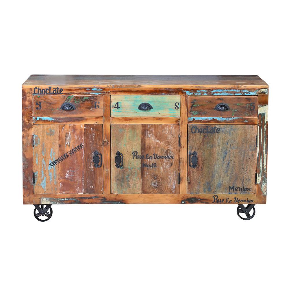 Shabby Chic Sideboard aus Recyclingholz - Vatrima