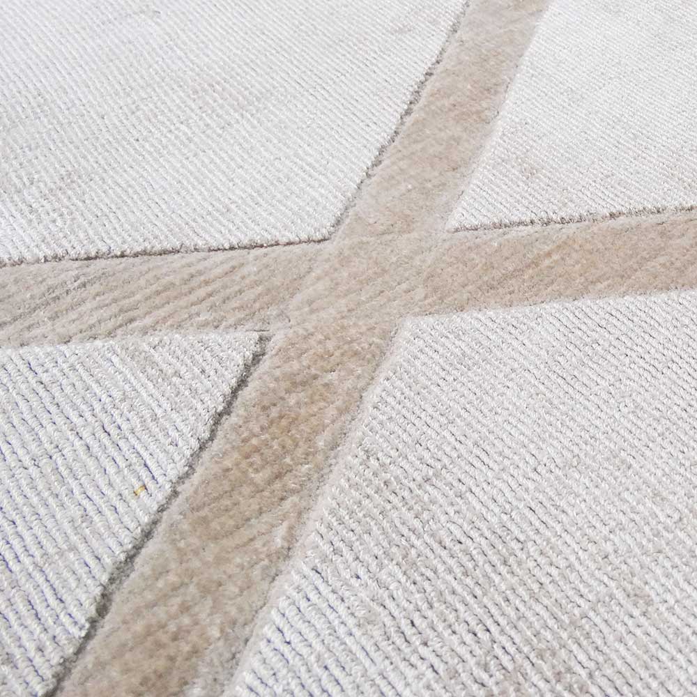 Kurzflor Teppich aus Viskose handgewebt - Clara